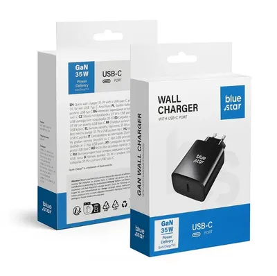 Incarcator Priza Blue Star TFB-TC-35WPD, Putere 35W, Port Type-C, Negru Engros
