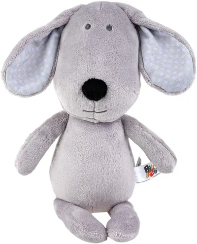 Jucărie moale de îmbrățișat Bali Bazoo - Dog, 28 cm, gri