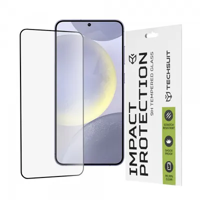 Folie de protectie Ecran Techsuit pentru Samsung Galaxy S25+ S936 / S24+ S926, Sticla Securizata, Full Glue, 111D, Neagra