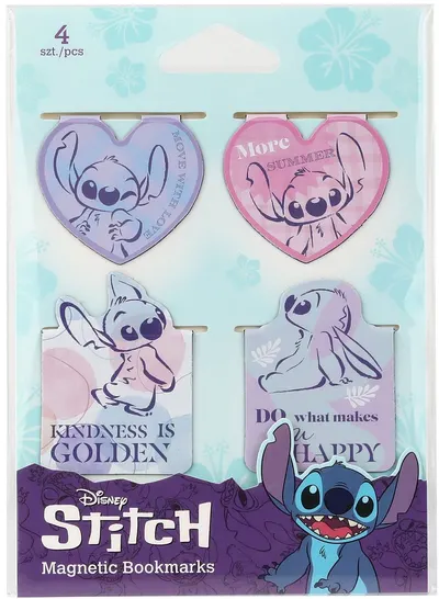 Despărțitoare de cărți magnetice Cool Pack Disney - Stitch 3, 4 buc