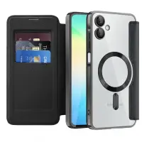 Husa MagSafe Techsuit SmartMag Bookpentru Samsung Galaxy A06 A065 (Negru)