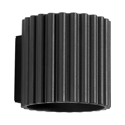Aplică de perete neagră ø 10 cm Zora – Sollux