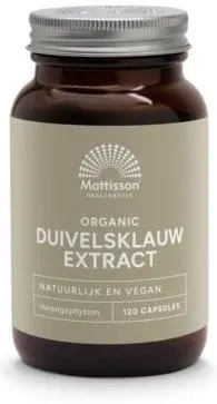Mattisson Healthstyle Extract organic de gheară diavolului, 300 mg, 120 capsule