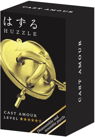 Puzzle logic metalic Hanayama - Mini Huzzle Cast Amour, gold