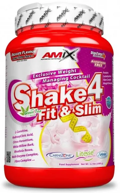 Shake 4 Fit & Slim, vanilie, 1000 g, Amix