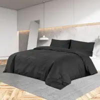 Gossi set cu husa de pilota, negru, 155x220 cm, microfibra