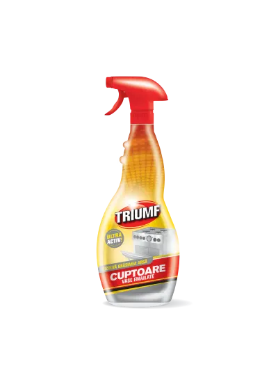 Triumf Degresant Cuptoare și Vase Emailate, Curăță Grăsimea Arsă De Pe Plite și Sticlă, 500 Ml
