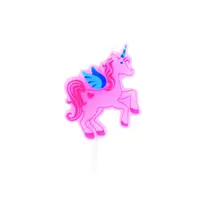Lumânare party Unicorn Roz