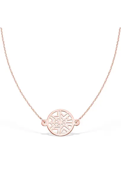 Colier la baza gatului GOD OF WIND - aur 14K - Roz