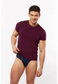 Tricou maneca scurta TB01 - - Visiniu