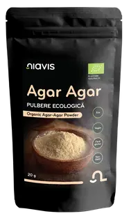 Agar-agar pulbere ecologica, 20g, Niavis