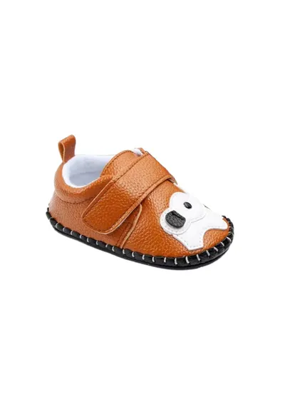 Pantofi Pentru Baieti - Model Elefantel - Elegant - Piele ecologica - Velcro - Maro