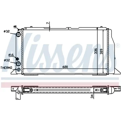 Radiator, racire motor NISSENS 60487