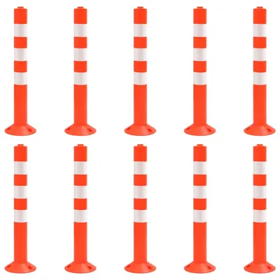vidaXL Bornă de control trafic, 10 buc., 75 cm, PE
