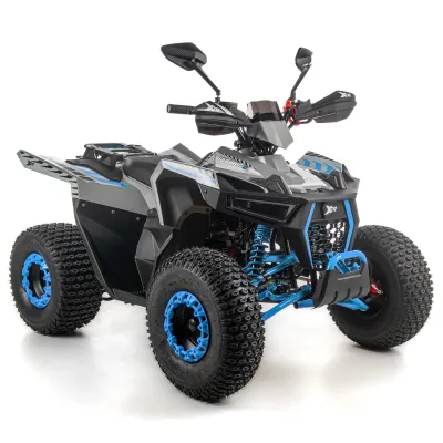 ATV copii XTR 022 ProShark 125cc, 8 inch, 1+1 viteze, pornire electrica, gri-albastru