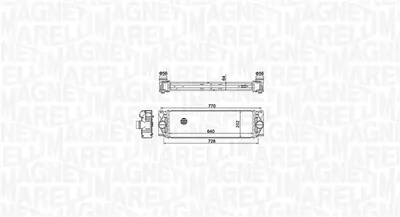 Intercooler Potrivit Mercedes Sprinter 3,5-T (b906), Sprinter 3,5-T (b907), Sprinter 3,5-T (b907, B910), Sprinter 3-T (b906), Sprinter 4-T (b907, B910), Sprinter 5-T (b906) 2.0d 2.2d 3.0d 06.06