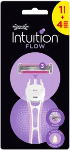 Wilkinson Sword Intuition Sistem de bărbierit Flow, cu 4 lame de schimb