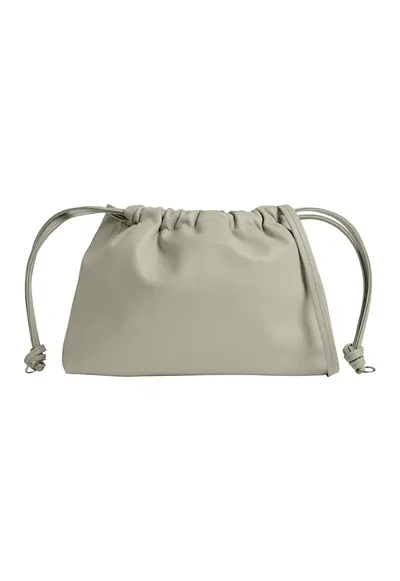 Geanta bucket de piele ecologica - Verde pal