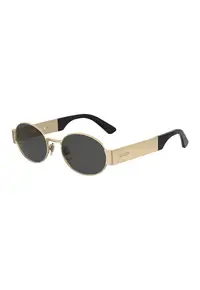 Ochelari de soare rotunzi unisex cu lentile uni - Auriu