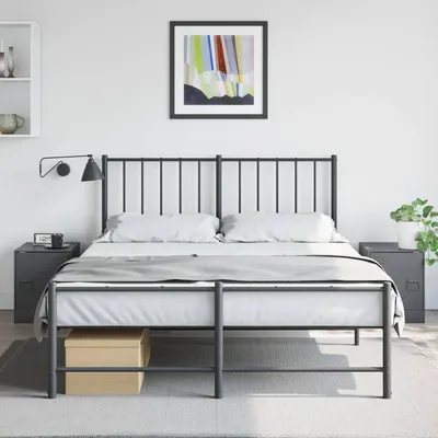 vidaXL Noptiere, 2 buc., antracit, 34,5x39x44 cm, oțel