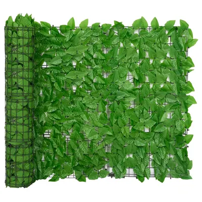 Gossi paravan de balcon, frunze verzi, 500x100 cm