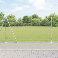 vidaXL Gard hexagonal cu bază din beton 100 x 1,2 m Oțel Galvanizat