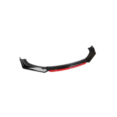 Prelungire bara fata universala spoiler auto negru lucios cu rosu 175 cm din ABS flexibil 4 piese Cod: SP1005-1