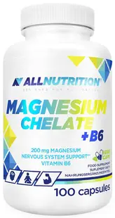 Magnesium Chelate + B6, 100 capsule, AllNutrition