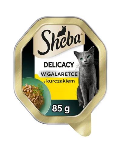 Hrană umedă pisici adulte pui în gelatină SHEBA Delicacy 85 g