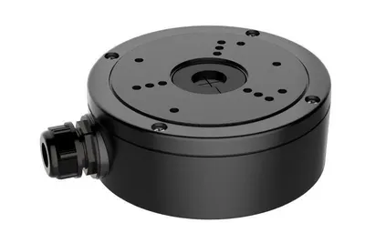 Hikvision Junction box DS-1280ZJ-S/BK ideala pentru montarea camerelor dome/bullet si protejarea cablurilor de legaturi. Confect