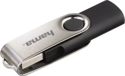 Memorie flash Hama - Rotate, 32GB, USB 2.0, gri/negru