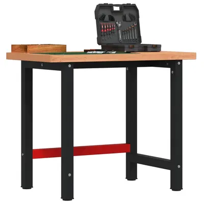 Gossi banc de lucru 100x60x83 cm lemn masiv fag, dreptunghiular