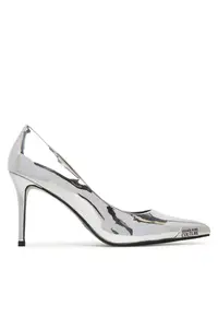 Pantofi dama - piele ecologica - argintiu
