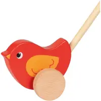 Jucarie de impins din lemn Goki - Pasare