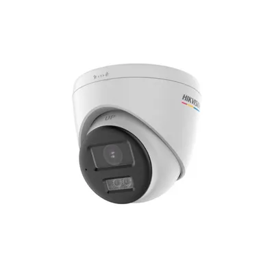 Camera supraveghere Dome cu iluminare duala Hikvision DS-2CE72UF3T-LS, 8 MP, 2.8 mm, IR/lumina alba 40 m, color, microfon