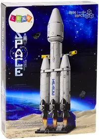 Constructor Lean Toys - rachetă spațială cu 3 etape, 69 piese