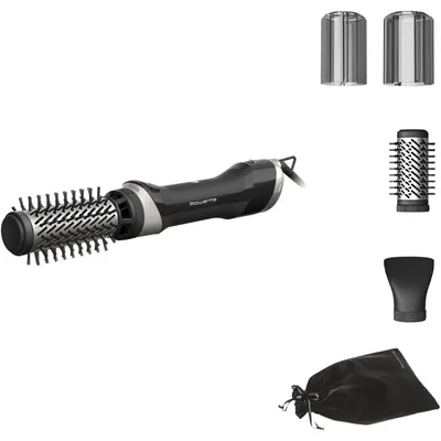 Perie rotativa cu aer cald Rowenta Brush Activ UB9530F0, 1000W, 2 trepte de viteza temperatura, 2 perii rotative 40 50mm, concentrator aer, husa
