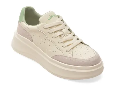 Pantofi sport PASS COLLECTION albi, M960006, din piele naturala