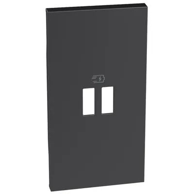 Tasta pentru incarcator usb 2 module Bticino Living Now KG12PD, negru