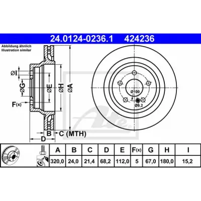 Disc frana ATE 24.0124-0236.1