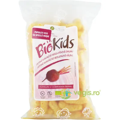 Pufuleti cu Sfecla Rosie pentru Copii 3+ Ani Ecologici/Bio 55g
