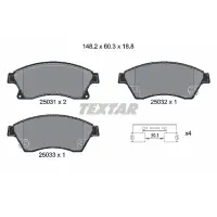 Set placute frana, frana disc TEXTAR 2503101