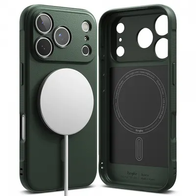 Husa MagSafe pentru Apple iPhone 17 Pro Max, Ringke, Onyx, Verde Inchis