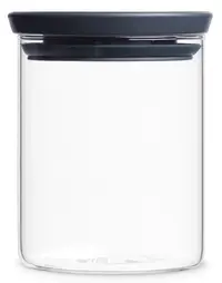 Borcan pentru depozitare Brabantia - Stackable, 0.6 l, Dark Grey