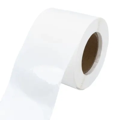 Rola cu stickere rotunde transparente (500 buc/rola) - 3.8cm