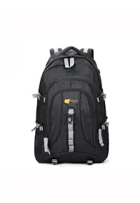 Rucsasc unisex cu buzunare multiple - Negru