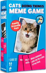 Joc de societate cu cărți Cats Doing Things Meme Game - petrecere