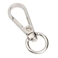 Carabină breloc cu cap rotativ - model 2 argintiu (set 100 buc) - 4x1,39cm