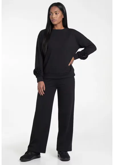 Trening dama - M1316 - negru - croiala clasica - viscoza