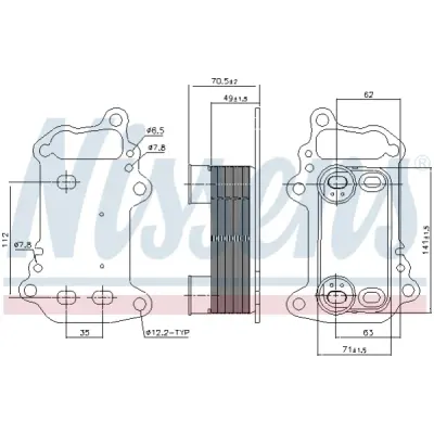 Radiator ulei, ulei motor NISSENS 91151